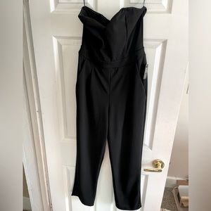 Express jumpsuit black strapless